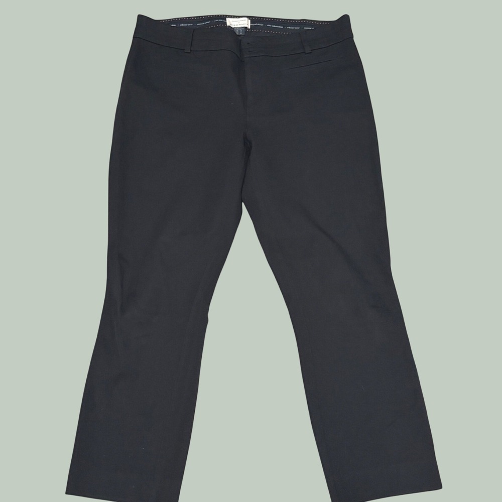 Anthropologie The Essential Slim Black Trousers Pants Womens Size 12 Slim Fit